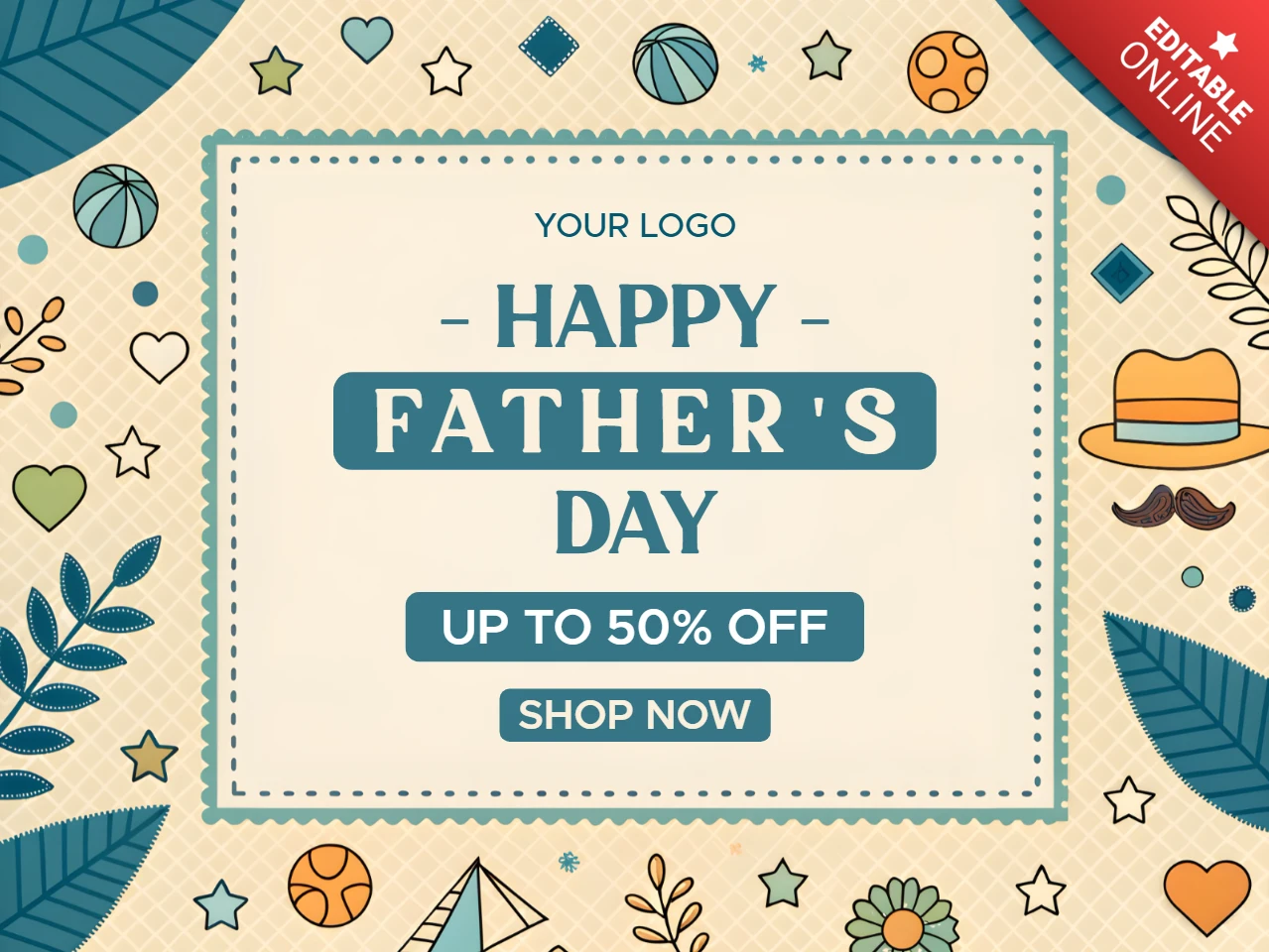 Whimsical Father's Day Design Template for Promotions