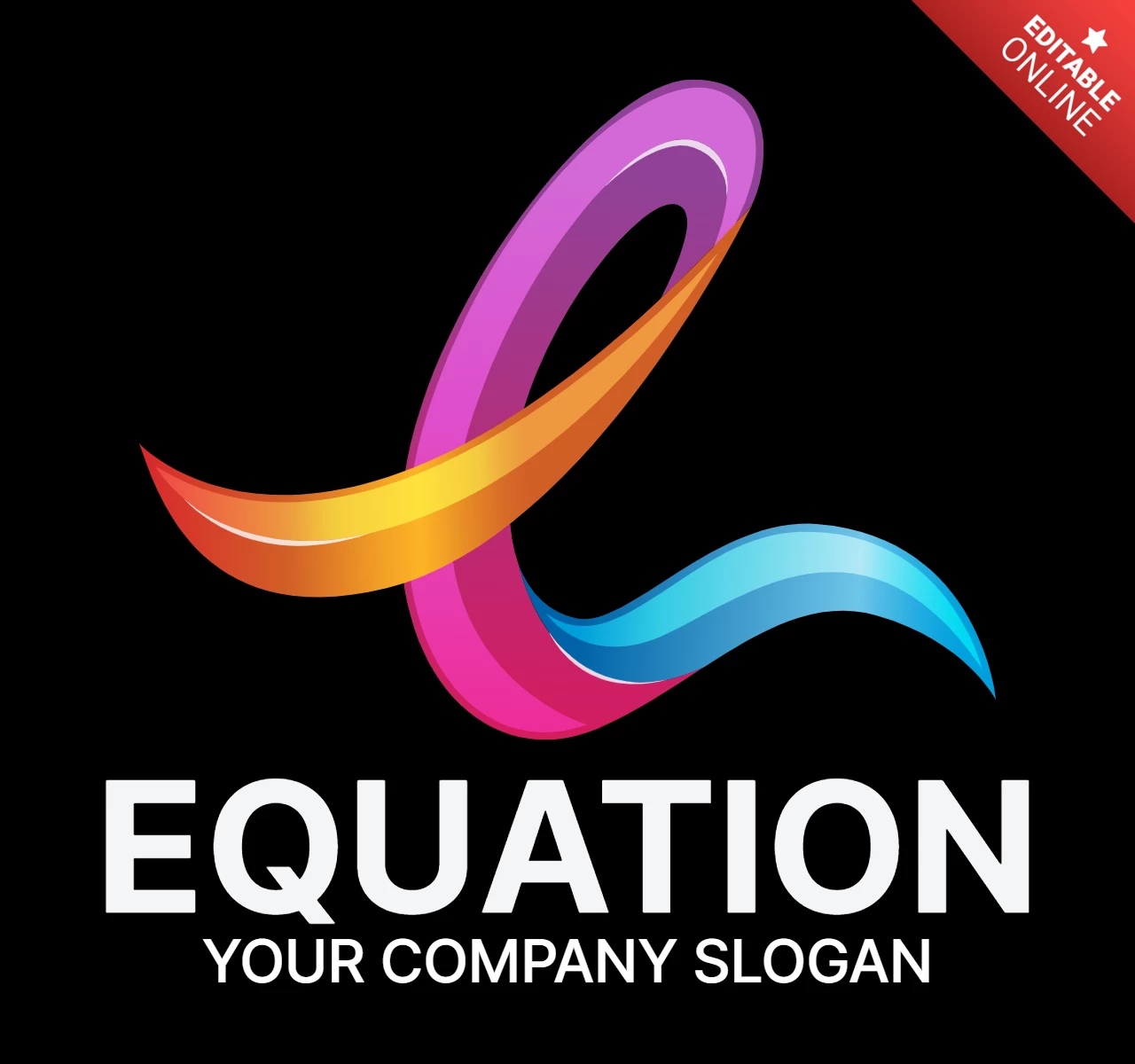 Gleichung buntes logo design Vorlage