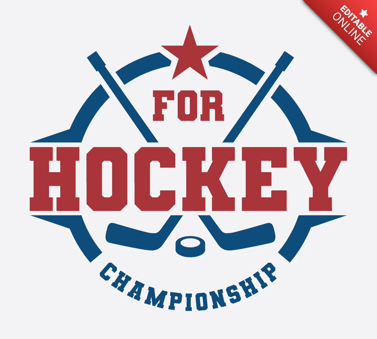 Hockey Meisterschaft buntes Logo Design Vorlage