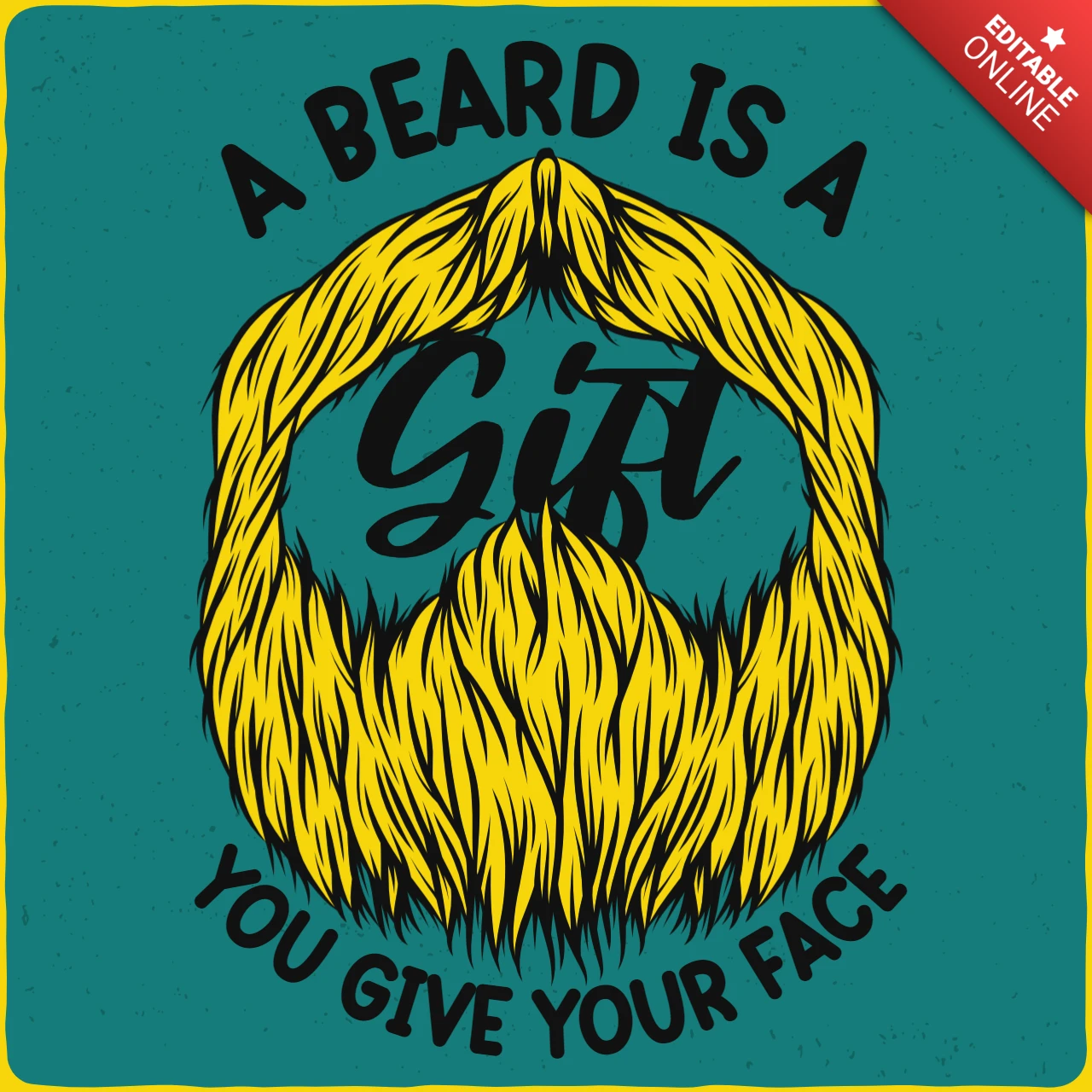 Ein Bart ist ein Geschenk an Ihr Gesicht Barbier T-Shirt-Design