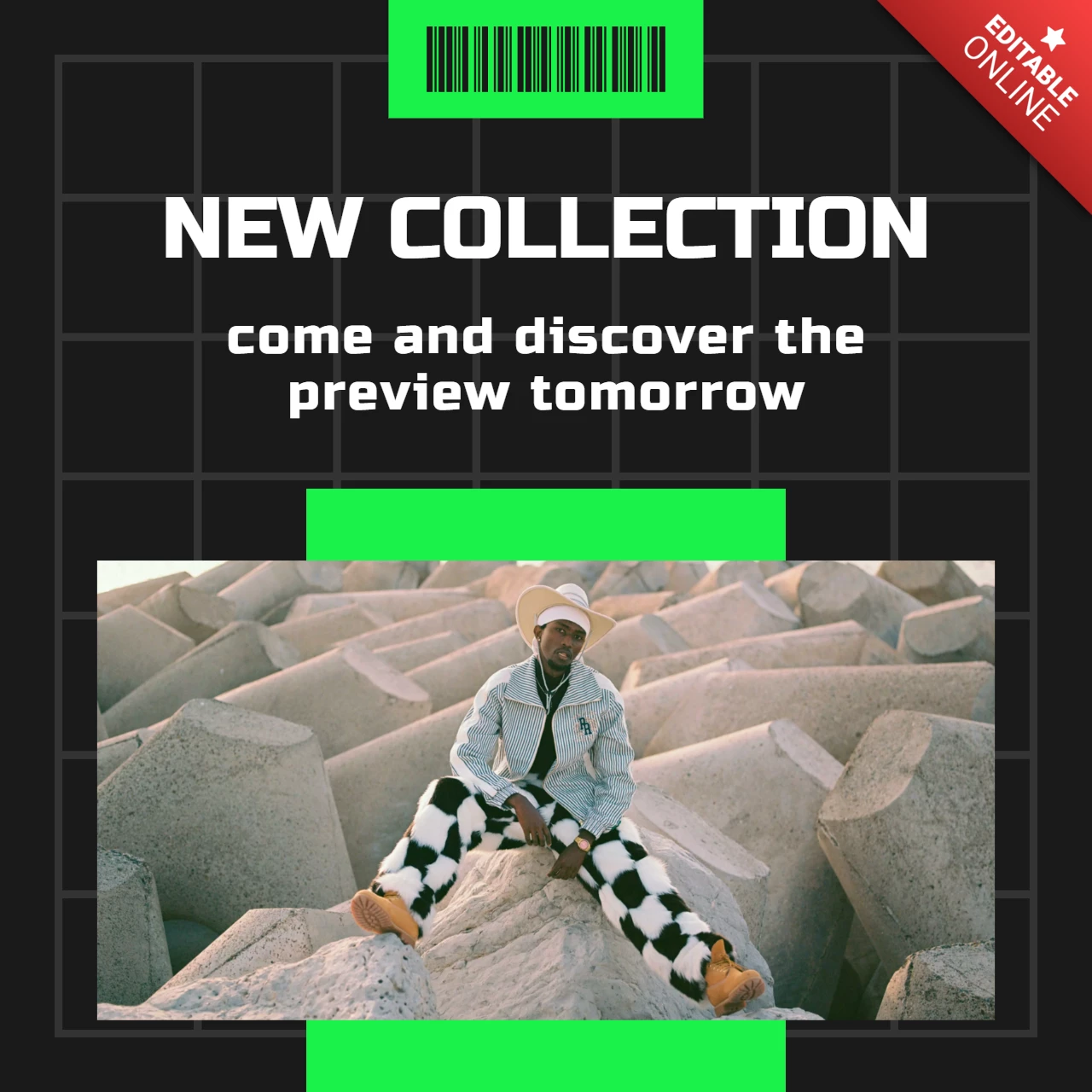 Trendy Fashion Collection Social Media Post Design Template