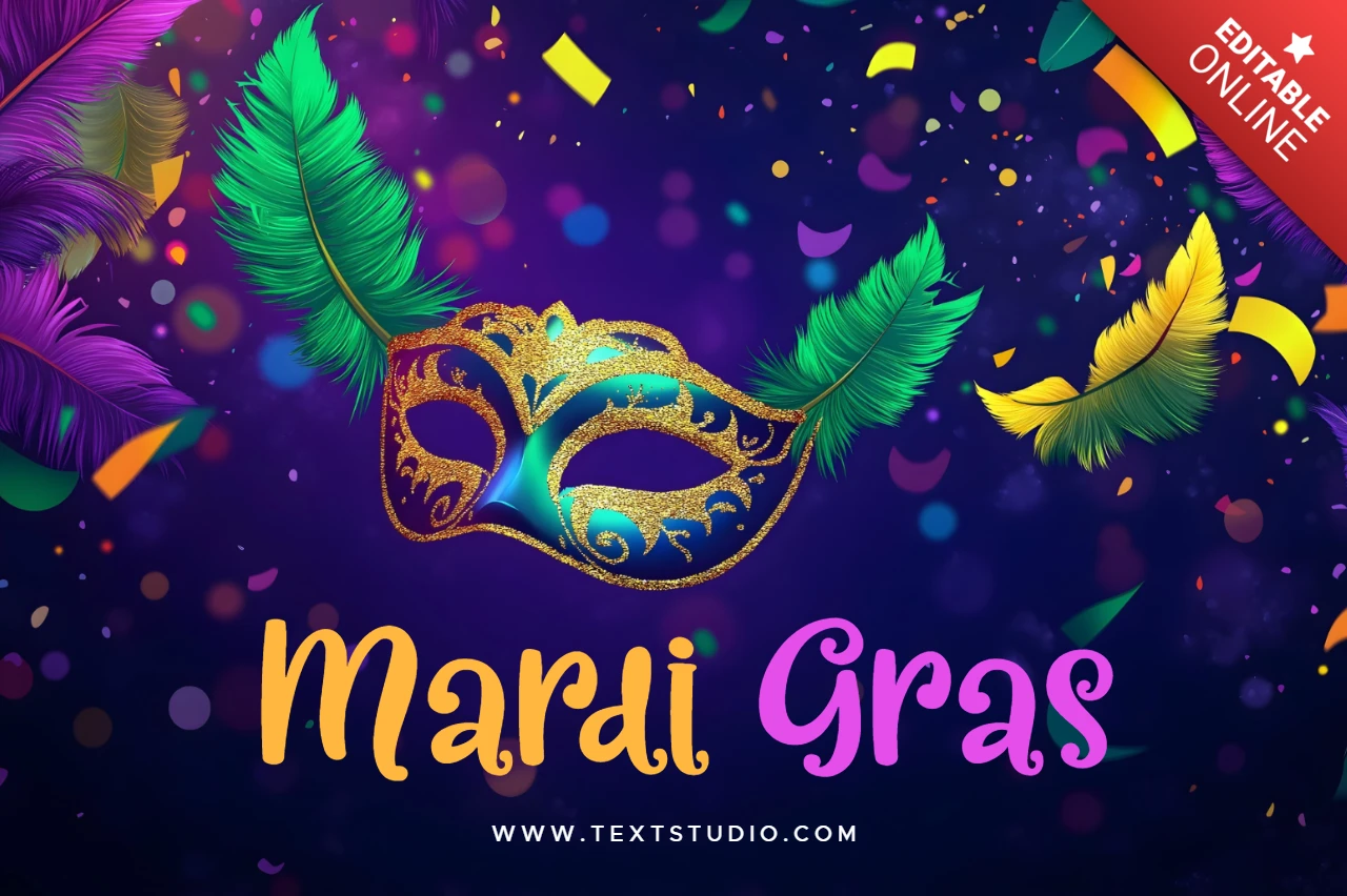 Motif carnaval Mardi gras avec masque festif et plumes