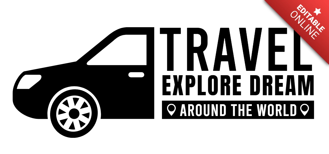 Travel Badge Logo Design Template