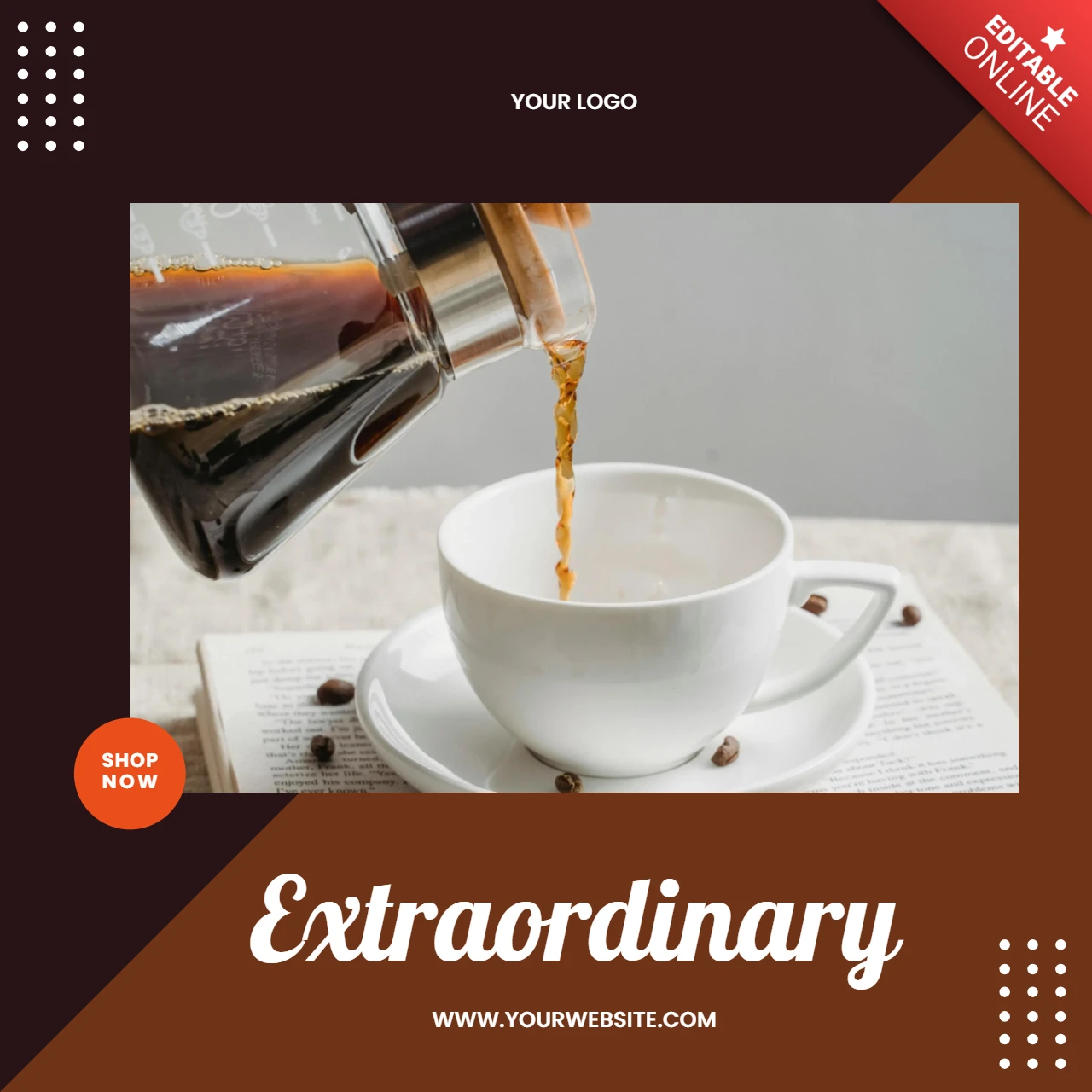 Extraordinary Coffee Instagram Post Design Template