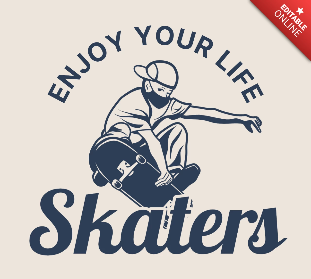 Modelo de design de logotipo vintage para skatistas