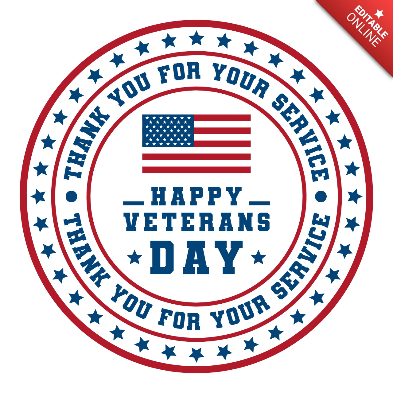 Glückliche Veteranen Tag Vereinigte Staaten von Amerika Abzeichen Logo Design Vorlage