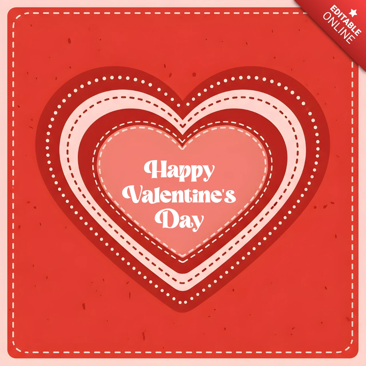 Valentinstag Herzdesign-Vorlage für vintage Grußkarten