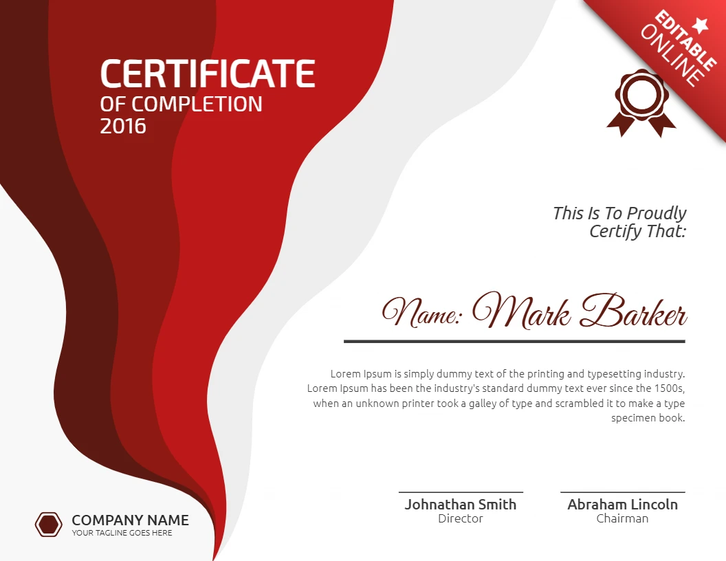 Abstracte moderne professionele zakelijke certificaat post ontwerpsjabloon