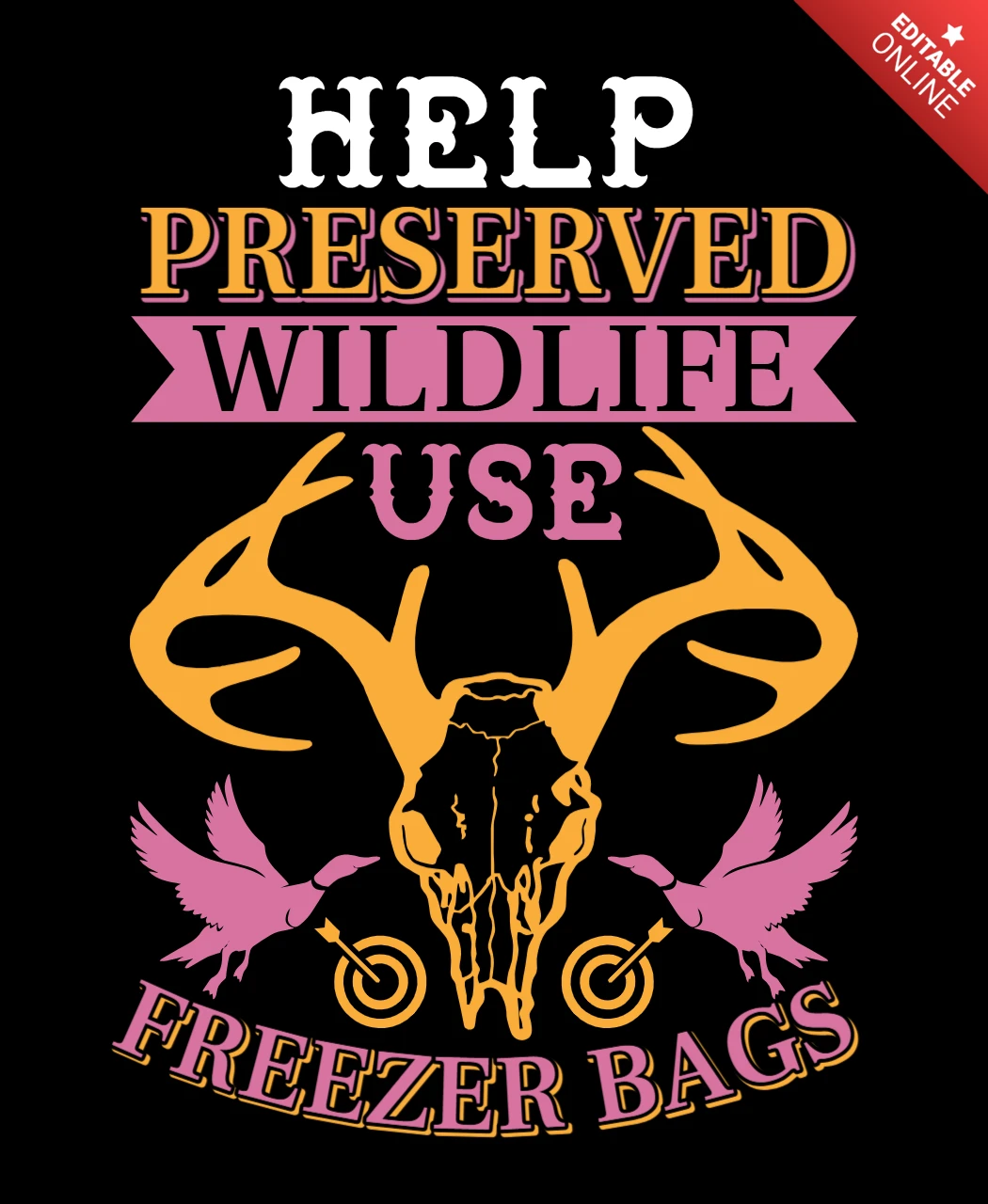 Wildlife Preservation Design Template with Vintage Artistic Style