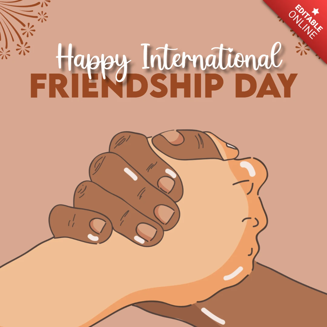 Friendship Day Flat Instagram Post Design Template