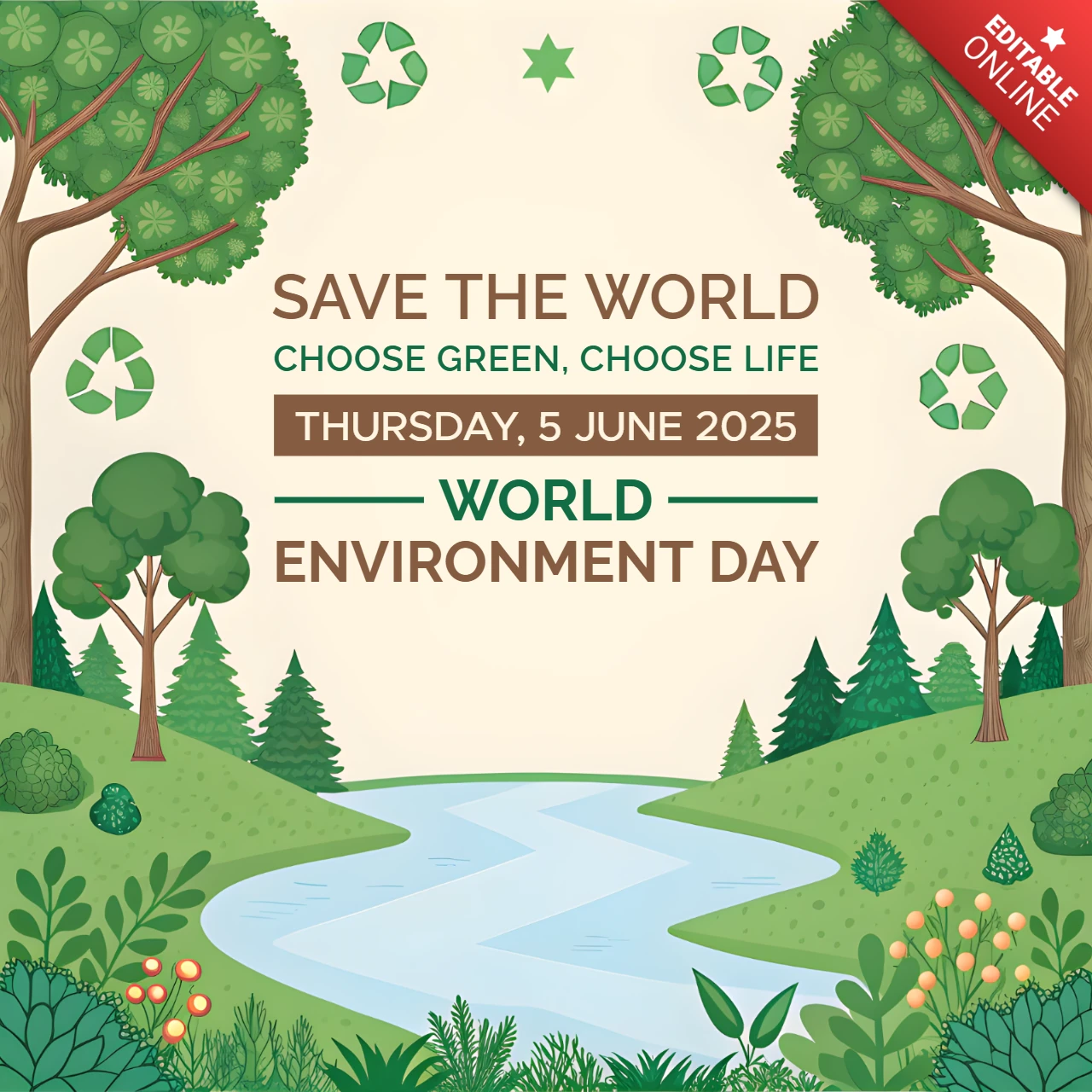 Eco-Friendly Design Template for World Environment Day Celebration