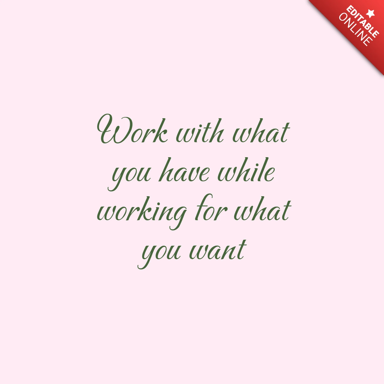 Werk en groei quote instagram post ontwerpsjabloon
