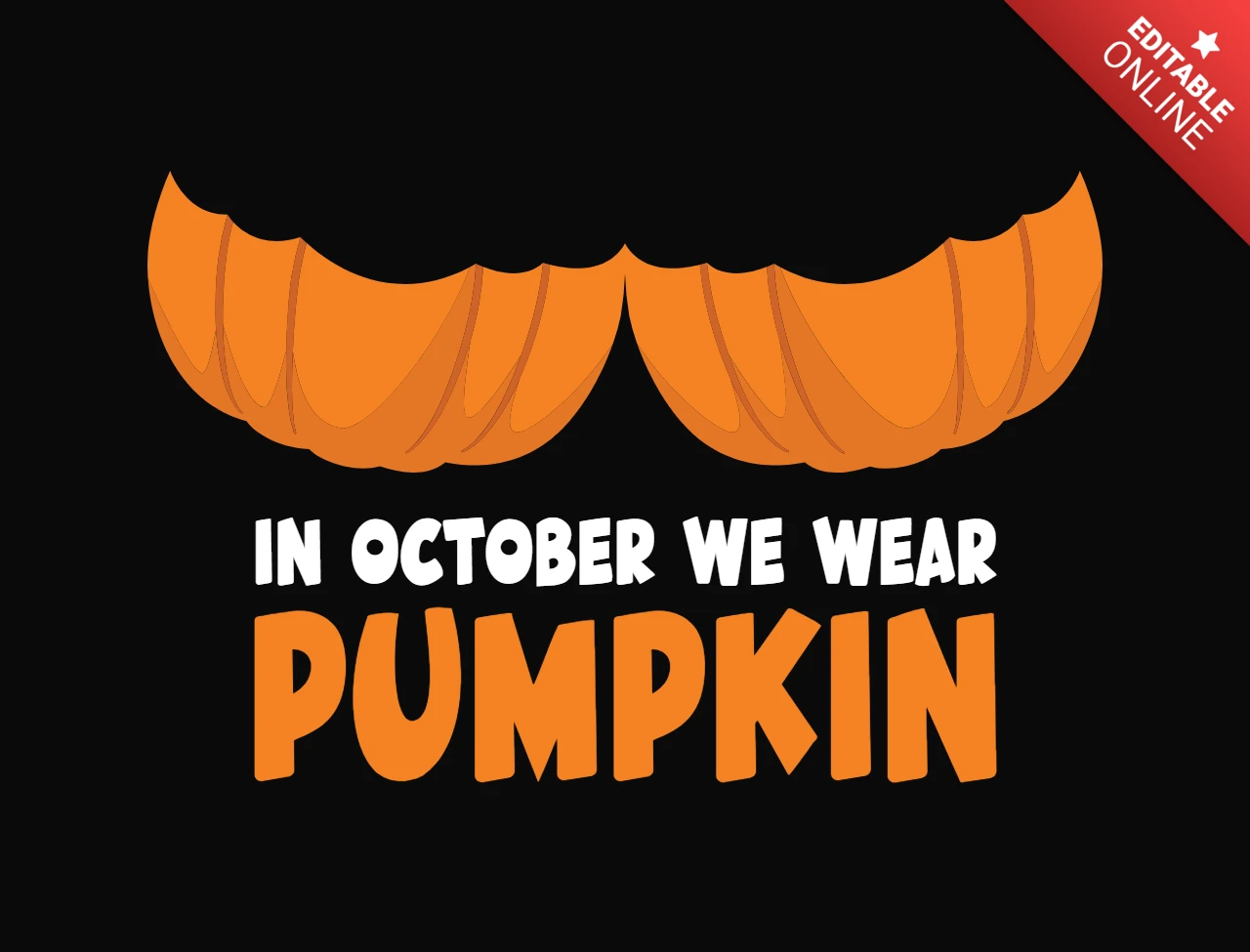 In October We Wear Pumpkin T-Shirt Design