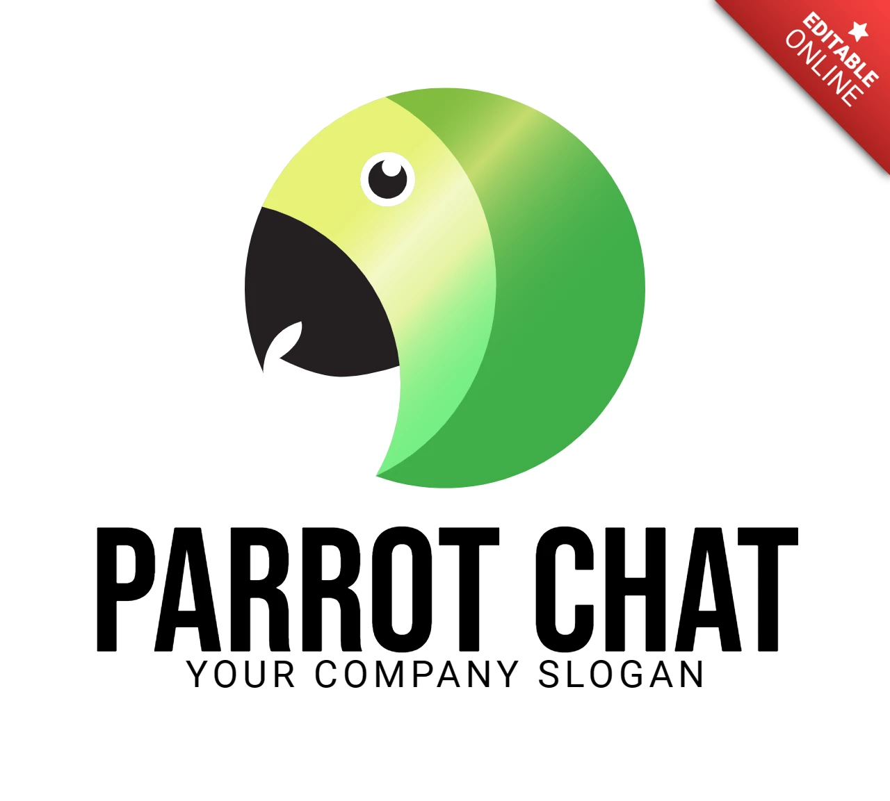 Parrot Chat Logo Design Template