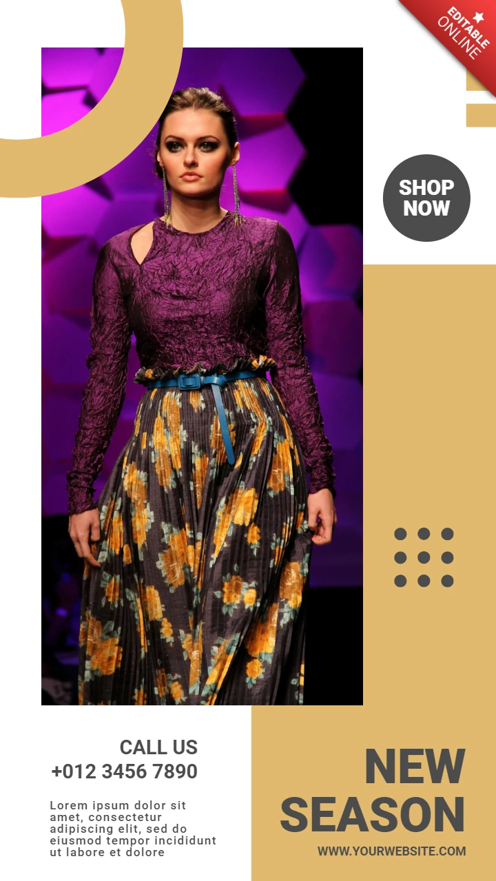 New Season Women Fashion Instagram Story Post Design Template