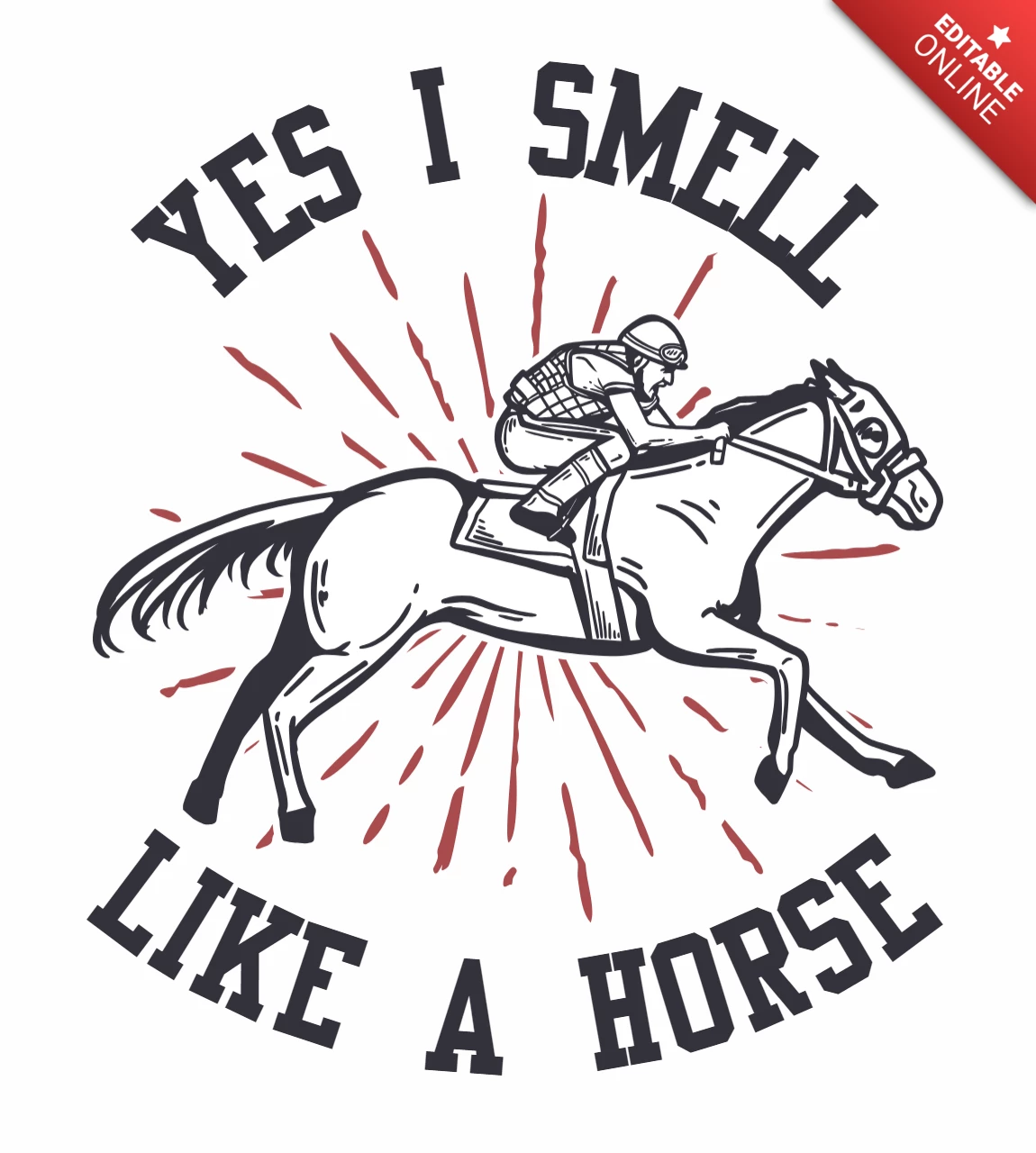 Modèle de conception de t-shirt vintage homme à cheval