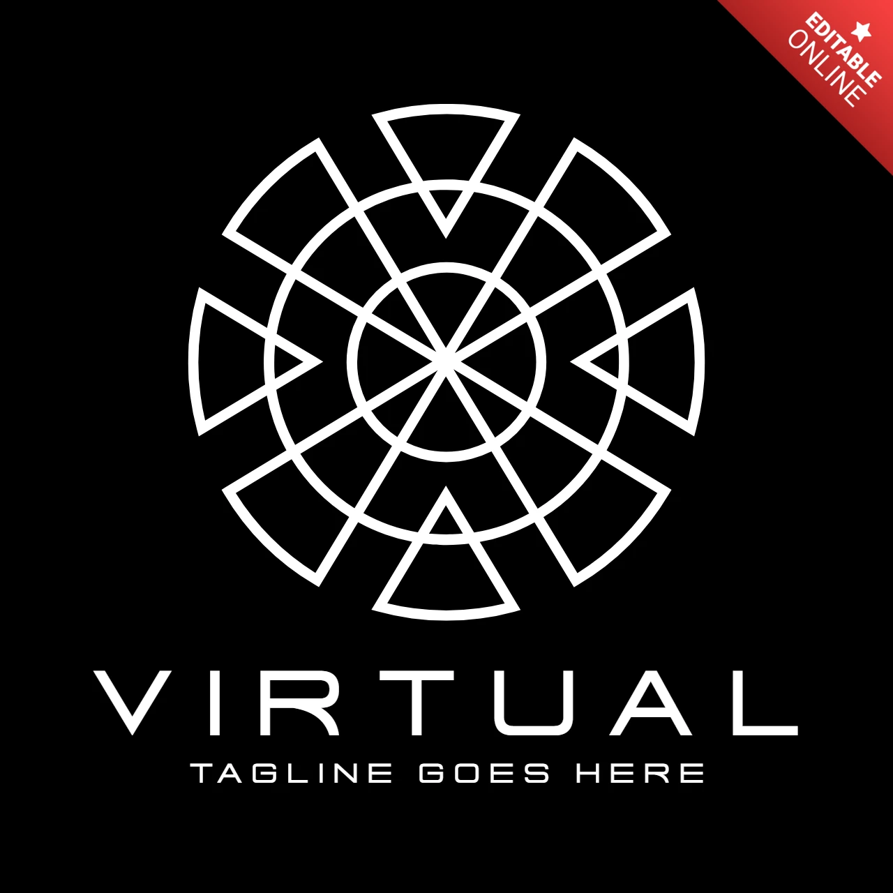 Letter V Virtual Logo Design Template