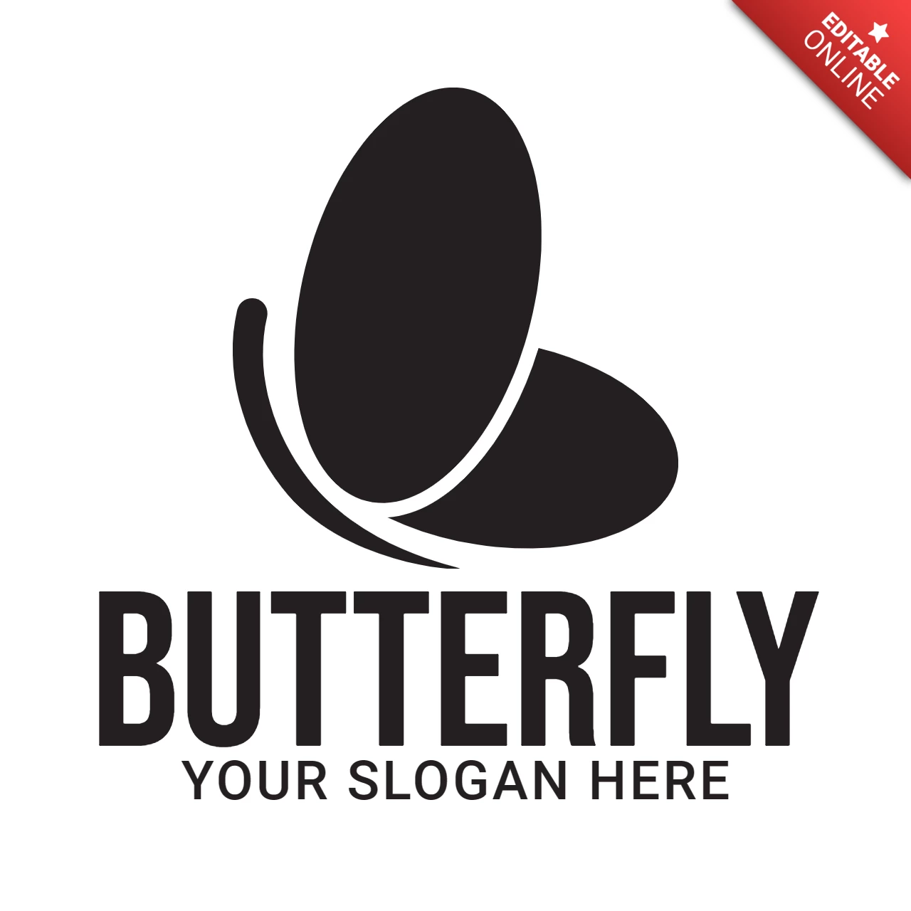 Modern Butterfly Animal Logo Design Template
