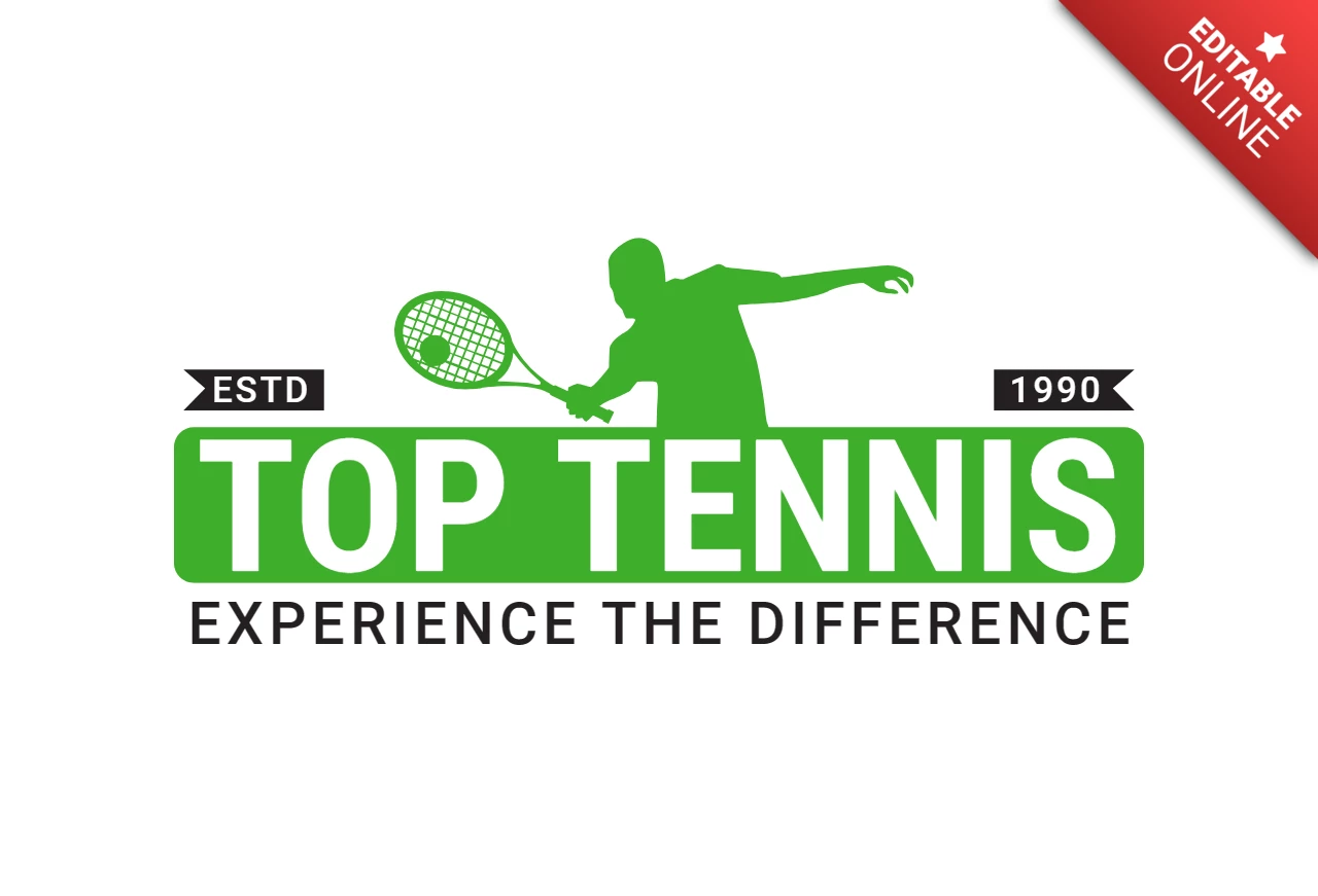 Top Tennis Tournament Sports Logo Design Template