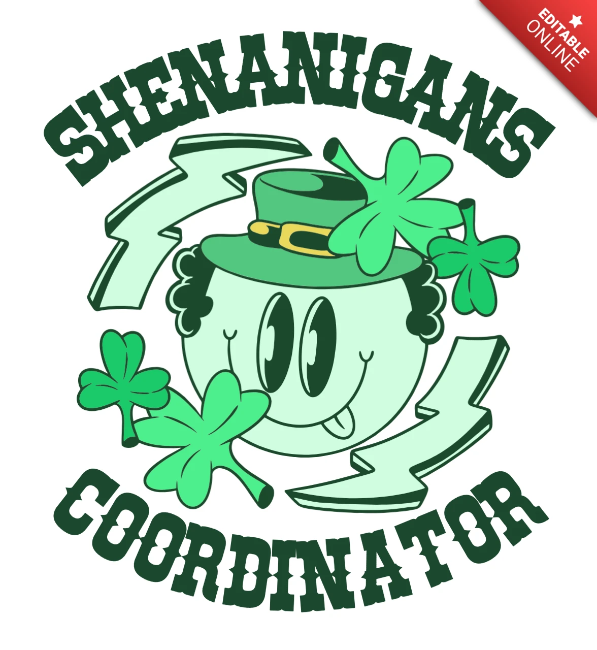 Shenanigans coördinator ontwerpsjabloon voor St. Patrick's Day t-shirt