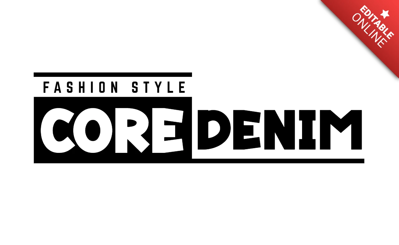 Core Denim Typography T-Shirt Design Template