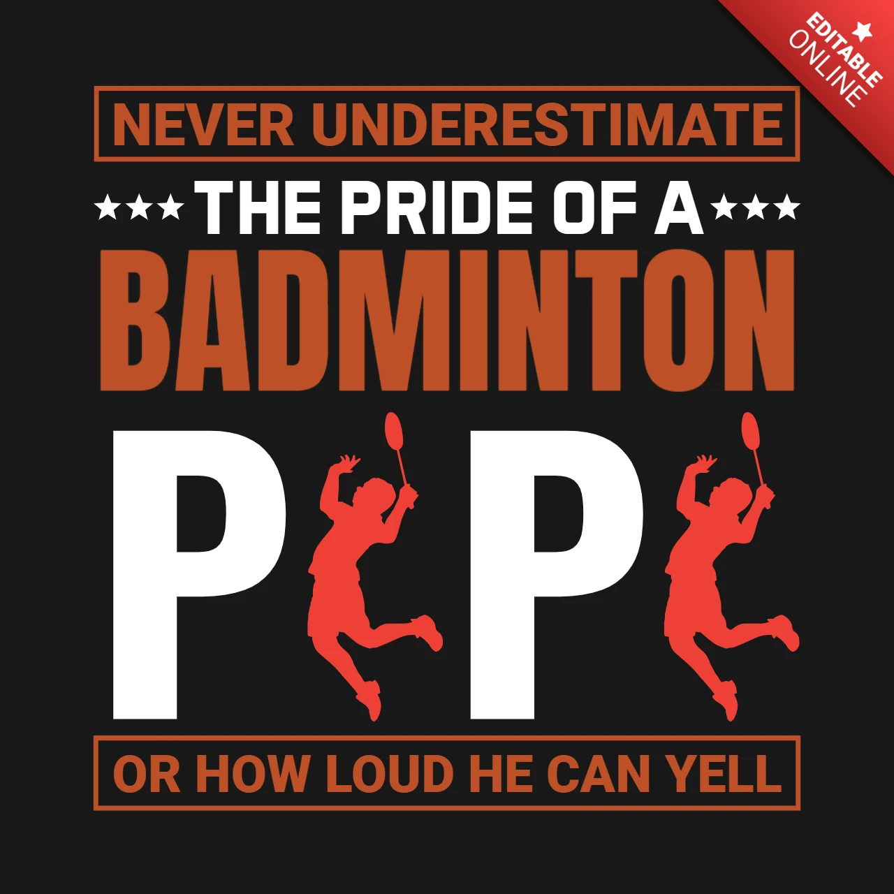 Der Stolz eines Badmintonspielers motivierendes t-shirt design vorlage