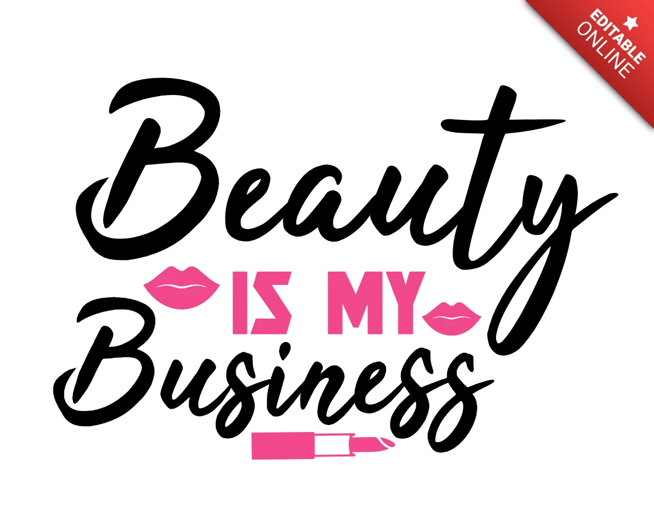 Modello di maglietta per il trucco Beauty is my business