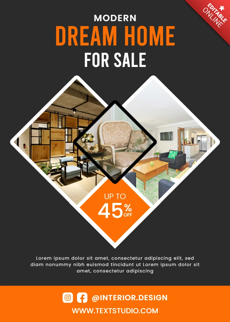 Modern Home Design Template for Real Estate Promotion