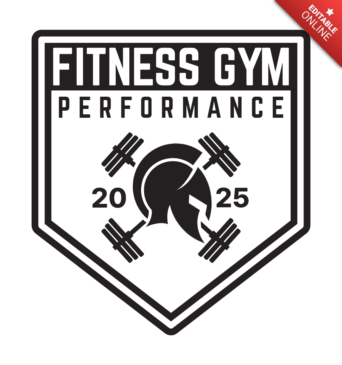 Plantilla de diseño de logotipo de Gym ceter spartan