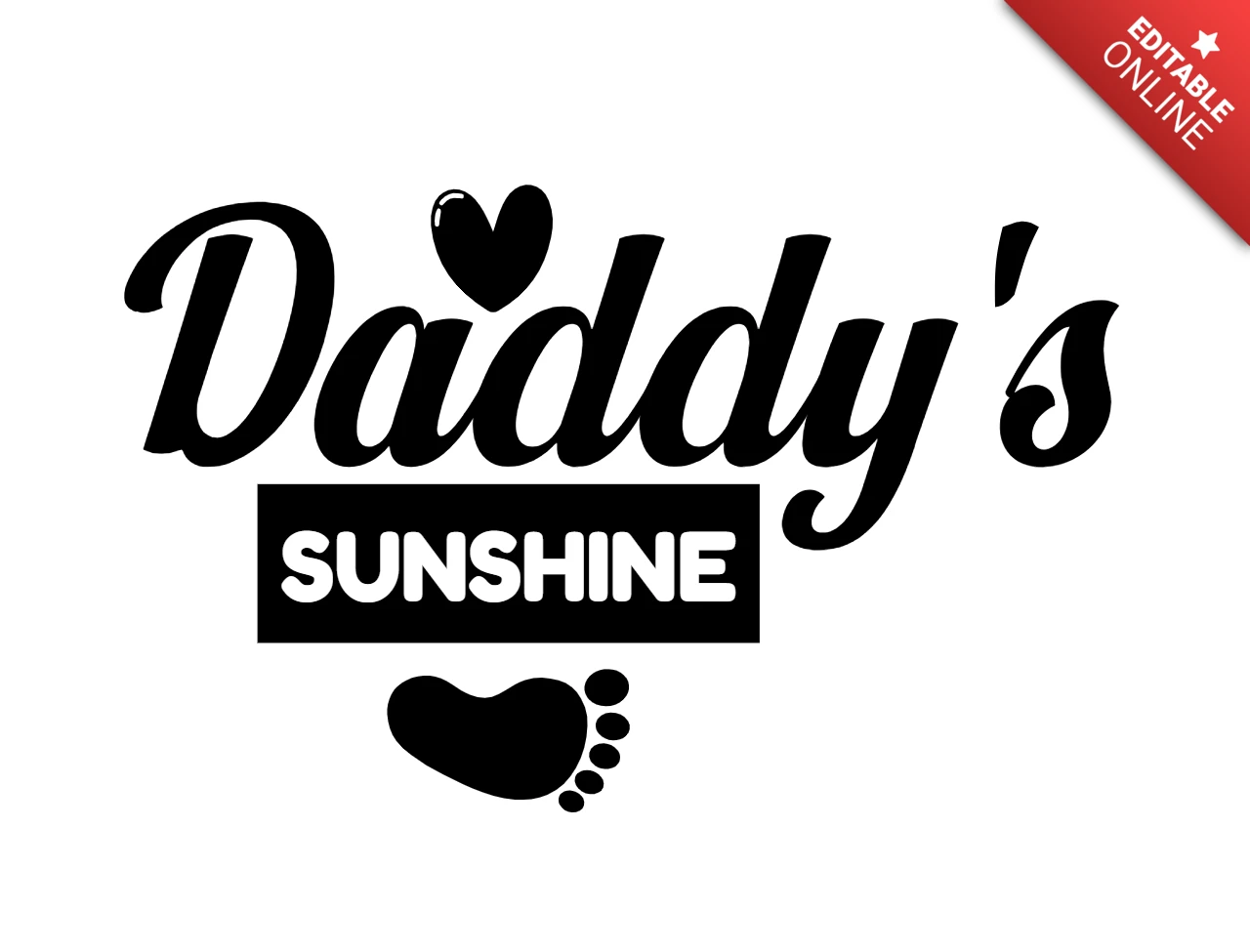 Plantilla de diseño de camiseta para bebé Daddy's sunshine
