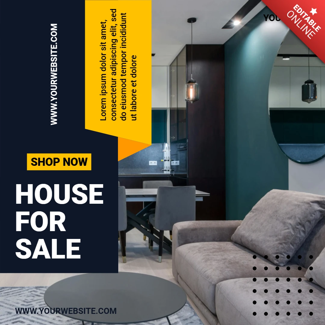 Geometric Folded Ad Marketing Instagram Post Design Template