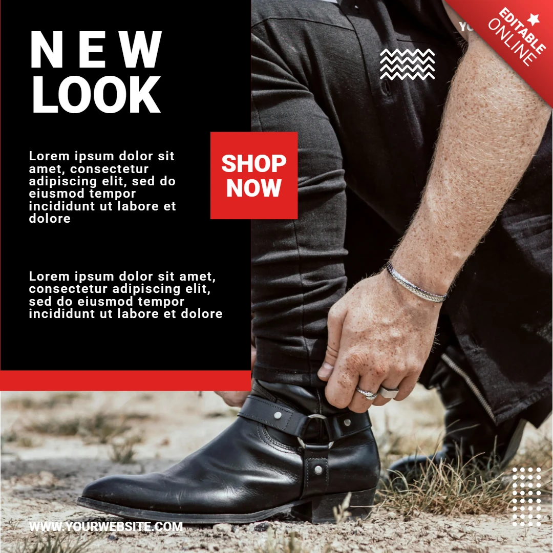 Modèle de conception de publication Instagram de vente de baskets streetwear de mode et de style