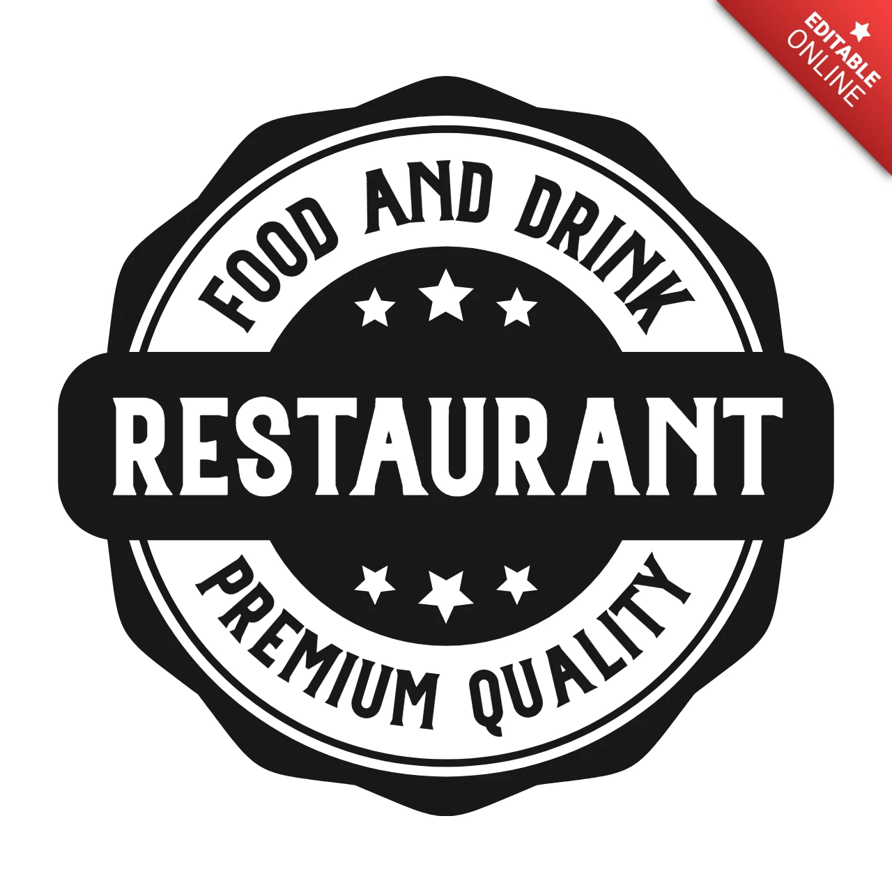 Modelo de design de logotipo de restaurante de comida e bebida