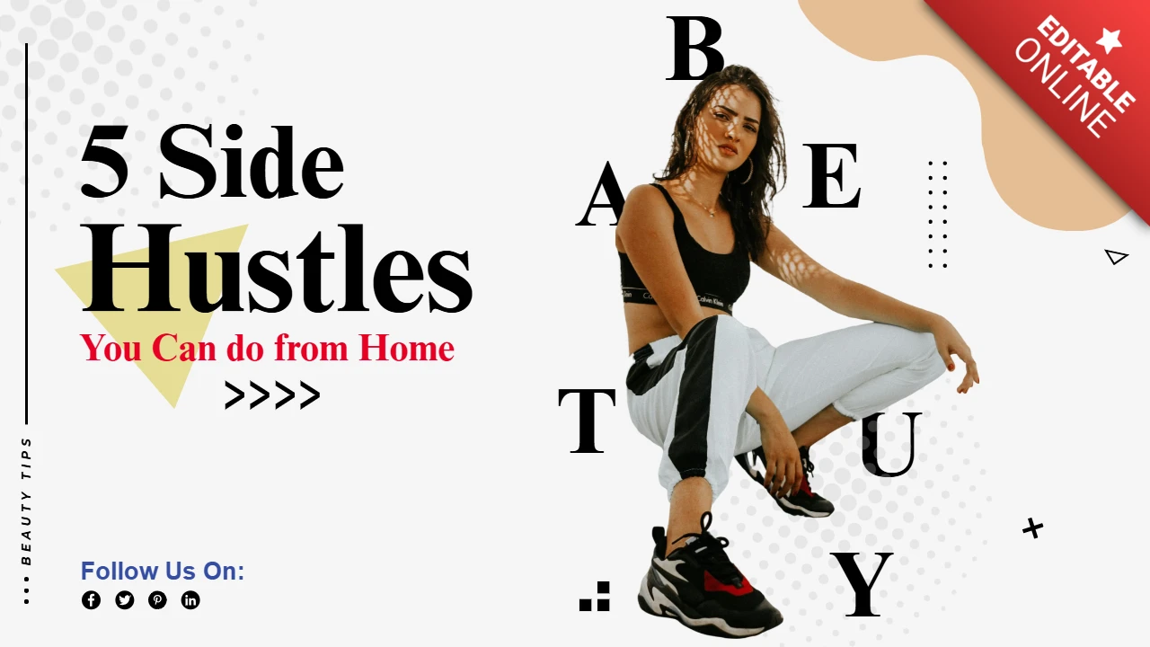 Vrouwen schoonheid tips youtube kanaal thumbnail post ontwerpsjabloon