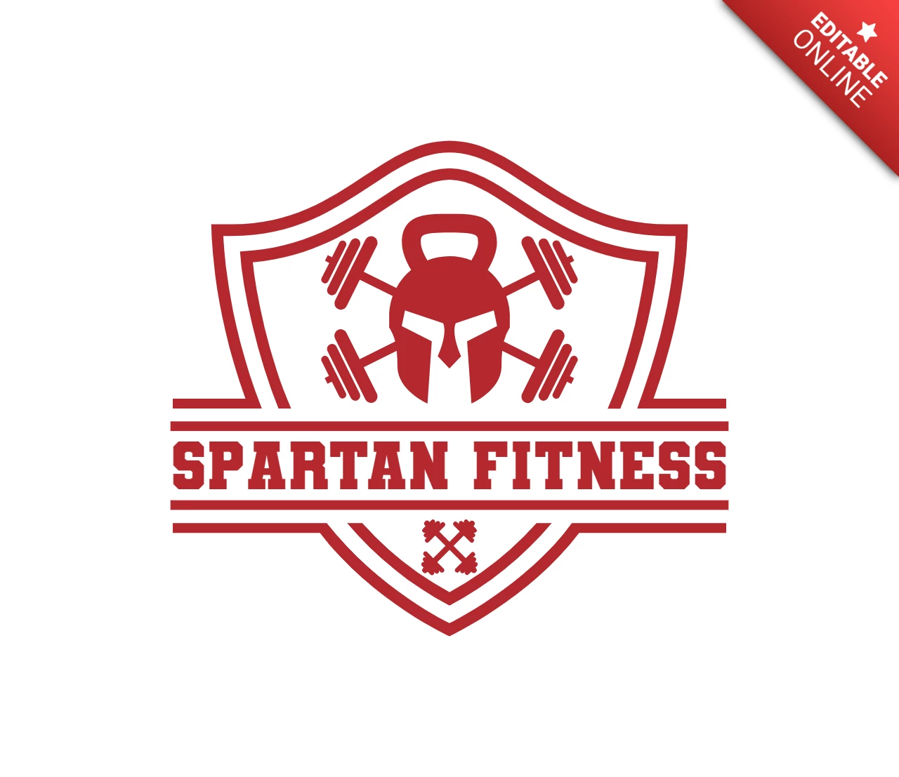 Modèle de logo pour une salle de sport Spartan