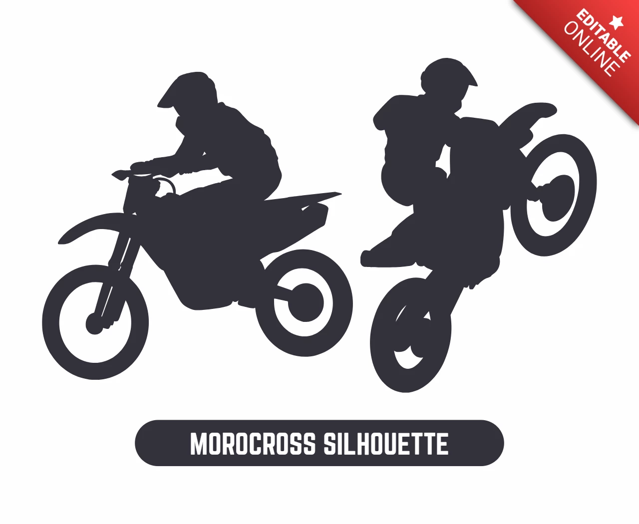 Motorcross silhouet ontwerpsjabloon