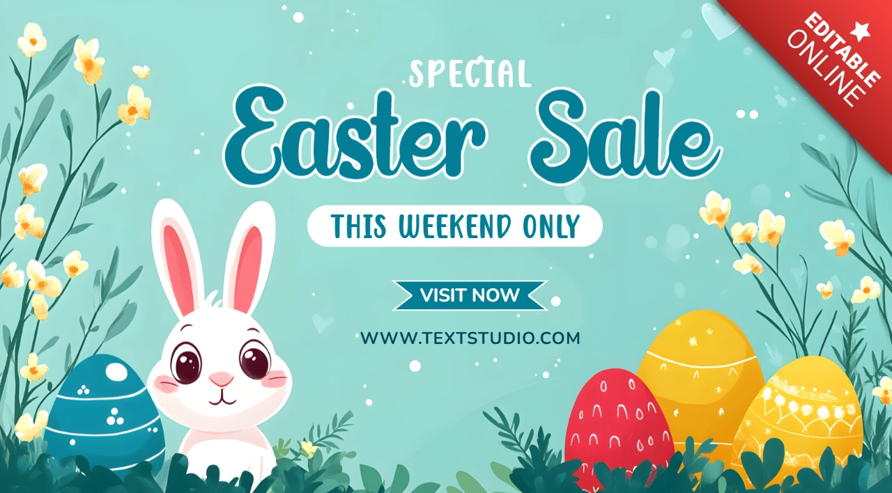 Whimsical Easter Sale Design Template for Festive Promotions