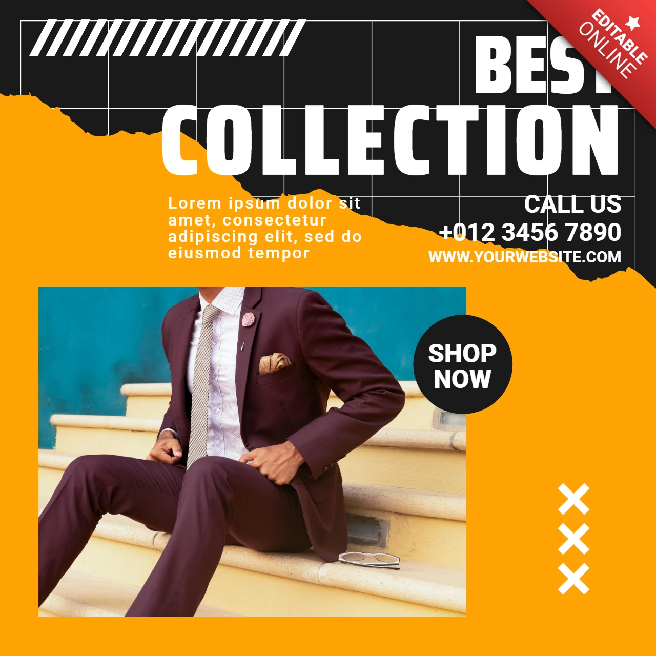 Meilleure collection de mode vente instagram post design template