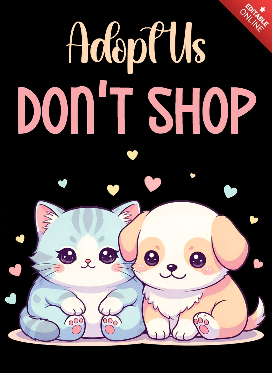 Adote-nos design de pets fofos para camiseta