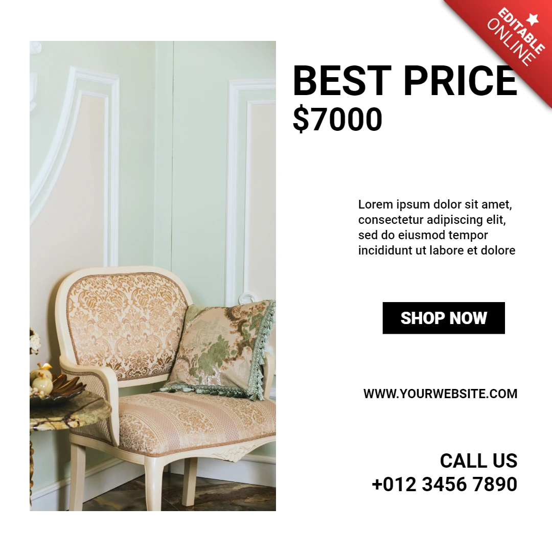 Helles elegantes marketing quadratisch post design Vorlage
