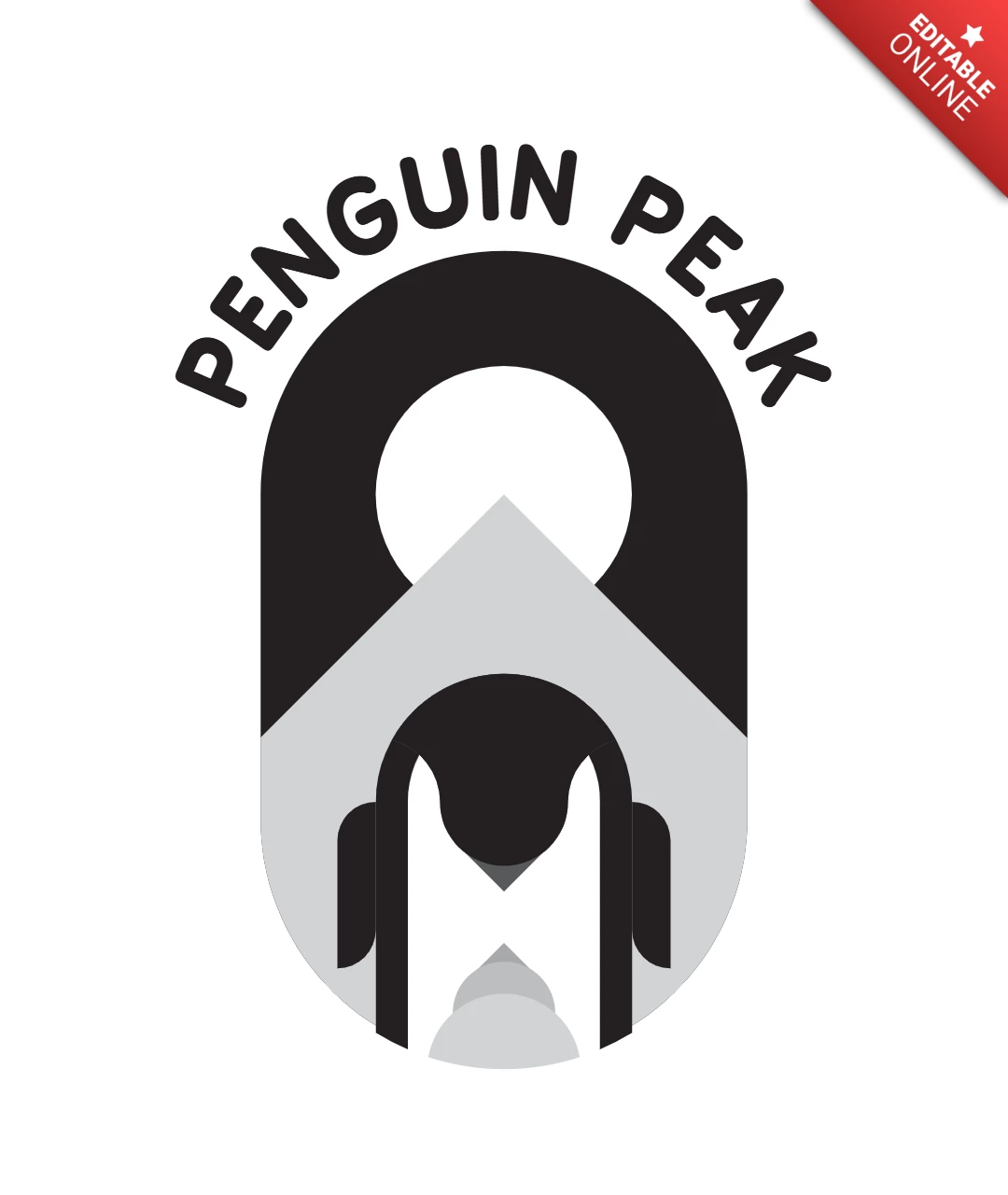 Modèle de logo pour le pic du pingouin