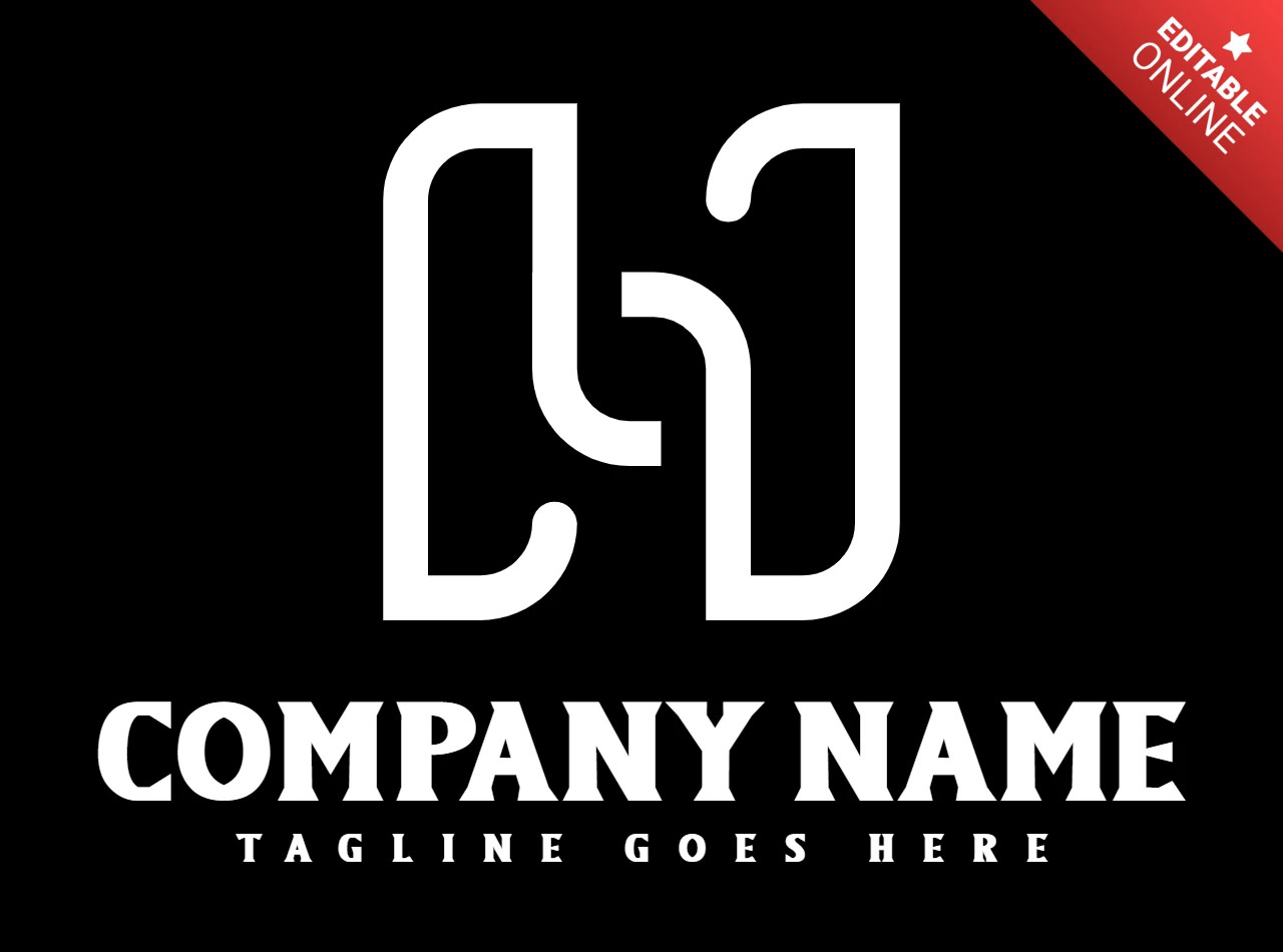 Letter H Company Logo Design Template