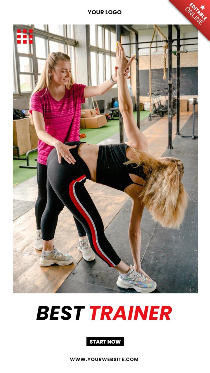Modern Gym Center Promotional Instagram Story Post Design Template