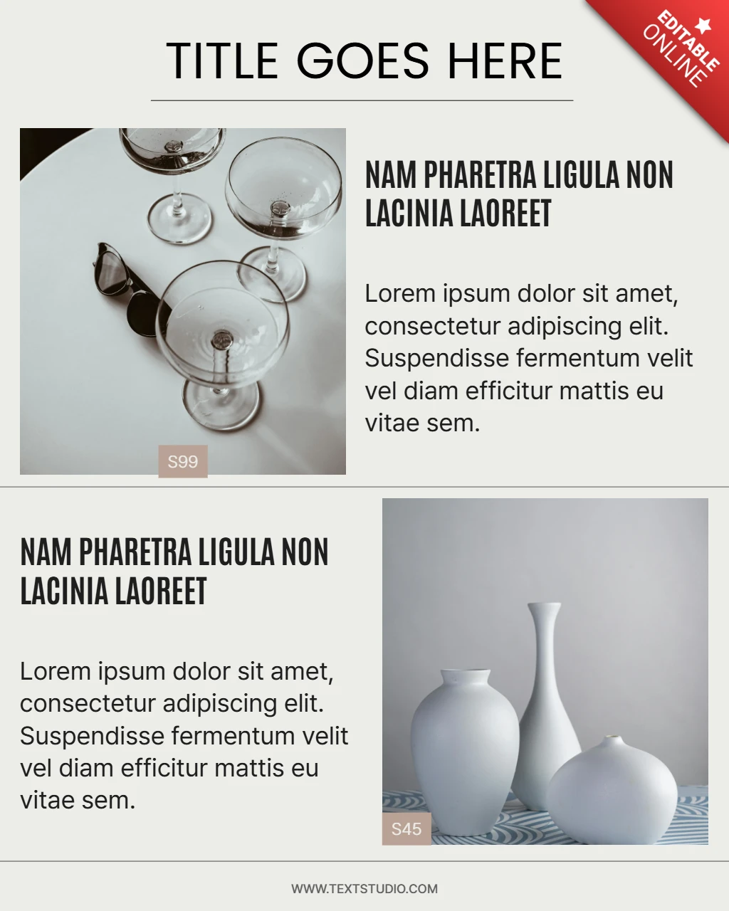 Modern minimalistisch huisdecor instagram post ontwerpsjabloon