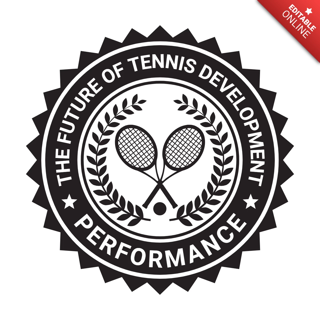 Szablon logo sportowego turnieju tenisowego