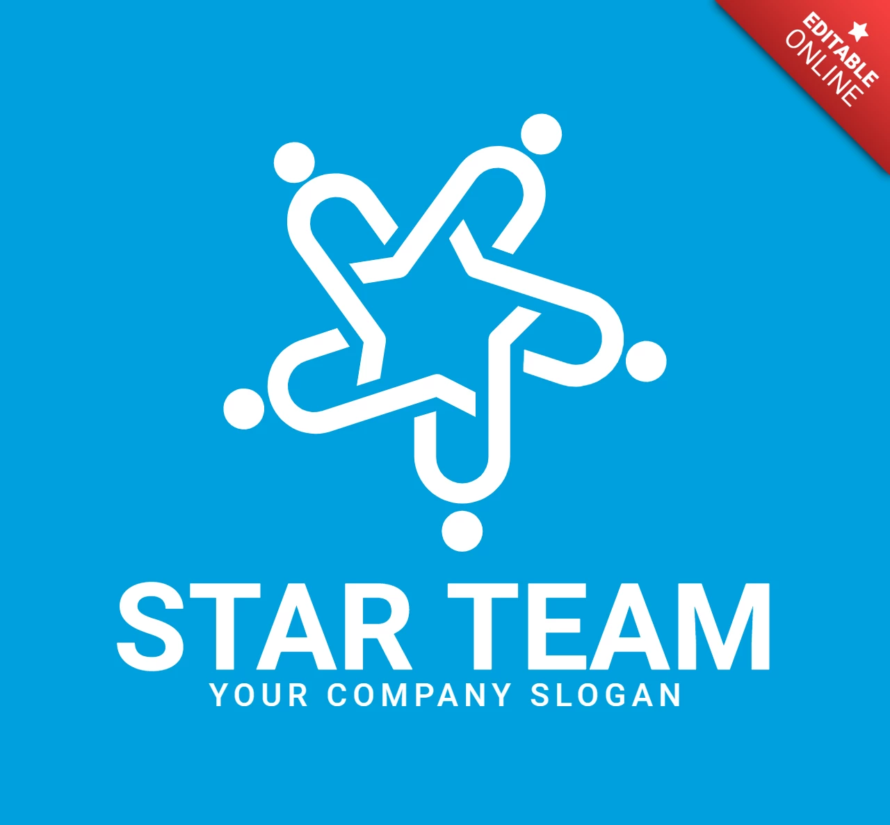 Modèle de logo pour une équipe de stars