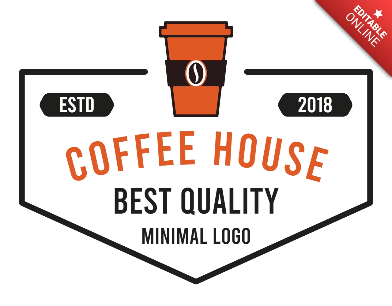 Koffiehuis beste kwaliteit logo sjabloon badge