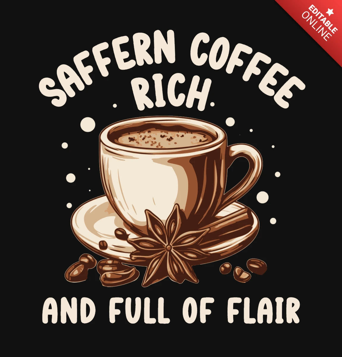 Vintage Coffee Shop Design Template: Saffern Coffee Rich and Full of Flair