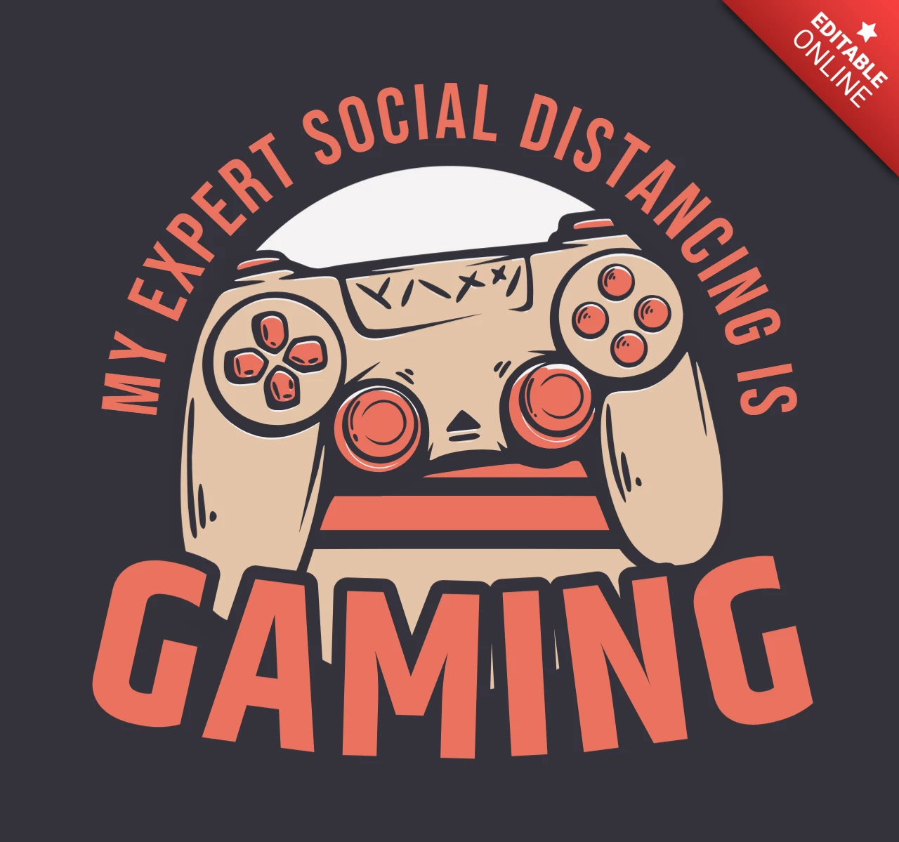 Plantilla de diseño de camiseta vintage de juegos con consola de juegos stick