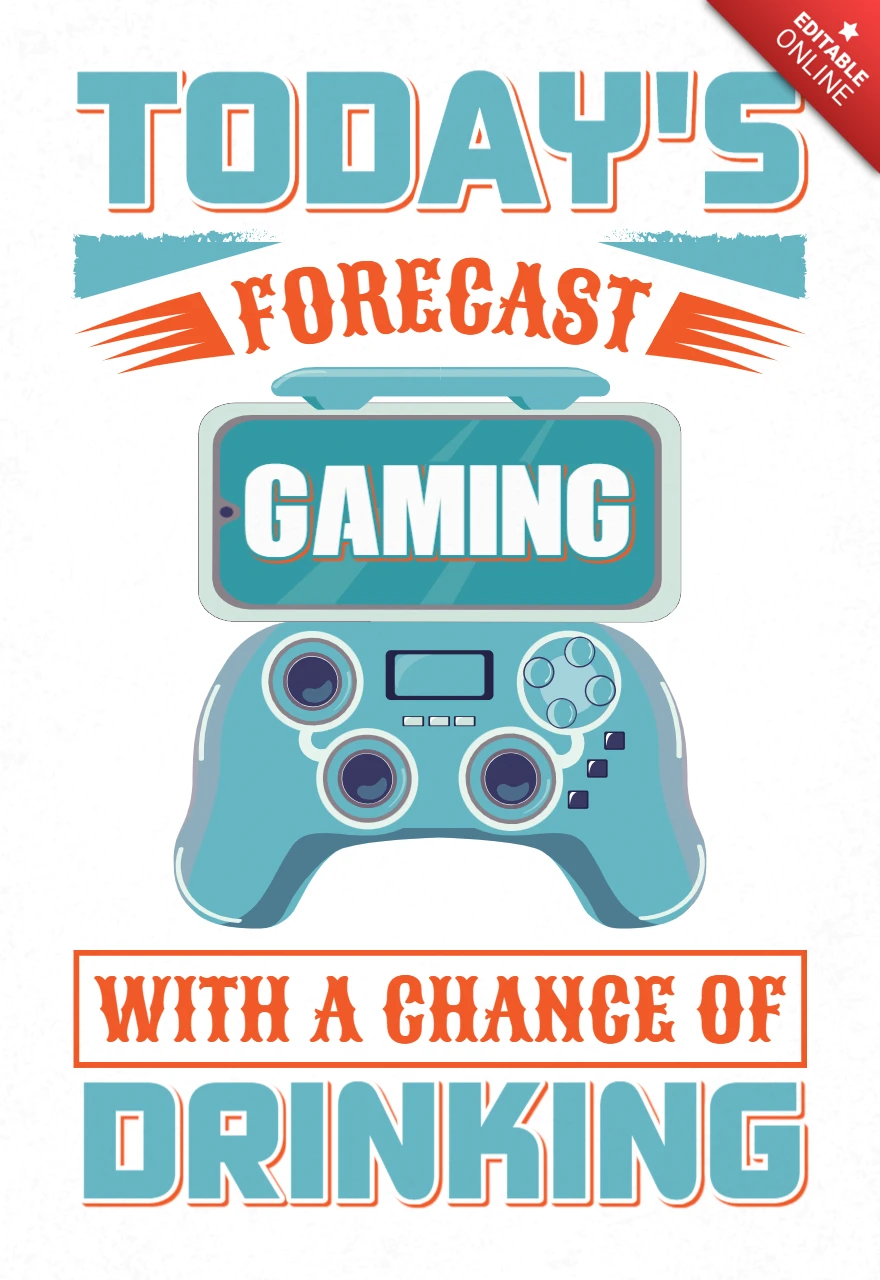 Modello di previsione di gioco retrò con tipografia giocosa